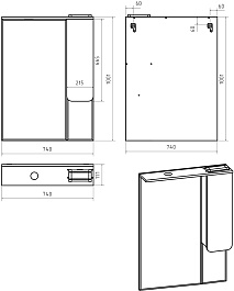 Misty Мебель для ванной Чегет 75 R белая – фотография-8